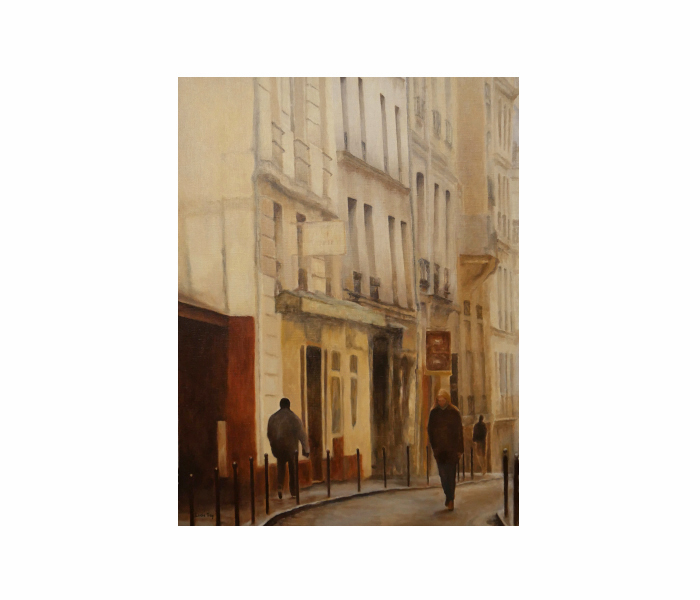 <b>La rue Royer-Collard, Paris 5<sup>ème</sup> (v1)<br><b>Huile sur toile - 80x60cm