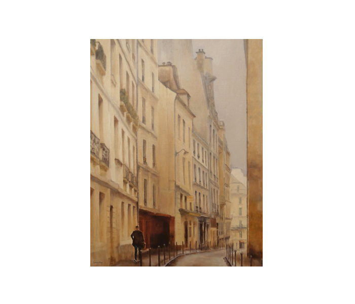 <b>La rue Royer-Collard, Paris 5<sup>ème</sup> (v2)<br><b>Huile sur toile - 80x60cm